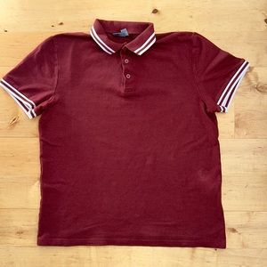 asos men’s polo with stripes, red and white